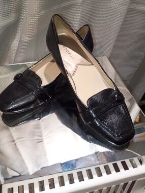 George Black Croc-Embossed Slip-On Loafers